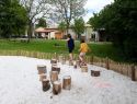 Jeux d'équilibre au camping des Tourbières